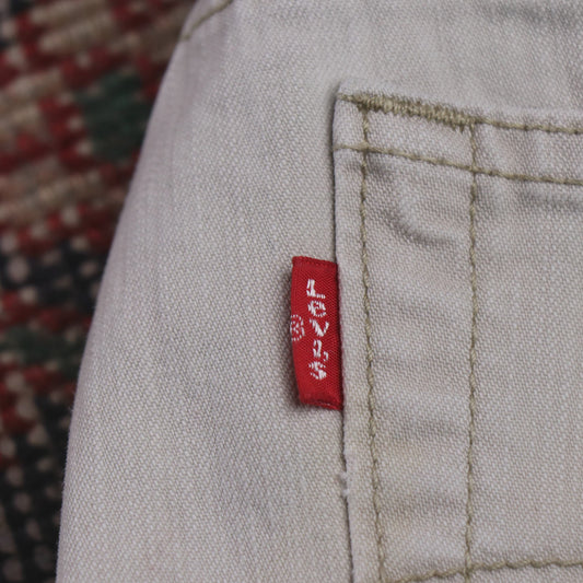 Levi's W28 L29 Flared White Denim Jeans
