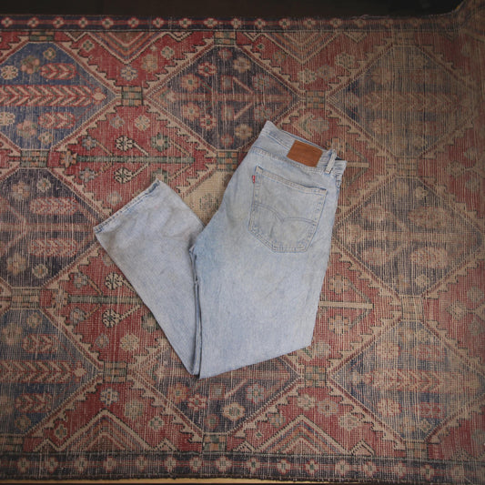 Levi's 551 W38 L31 Straight Leg Loose Fit Blue Denim Jeans