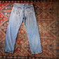 Wrangler W32 L30 Straight Leg Relaxed Fit Blue Denim Jeans