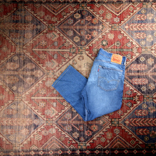 Levi's 505 Red Tab W36 L24 Straight Leg Regular Fit Blue Denim Jeans