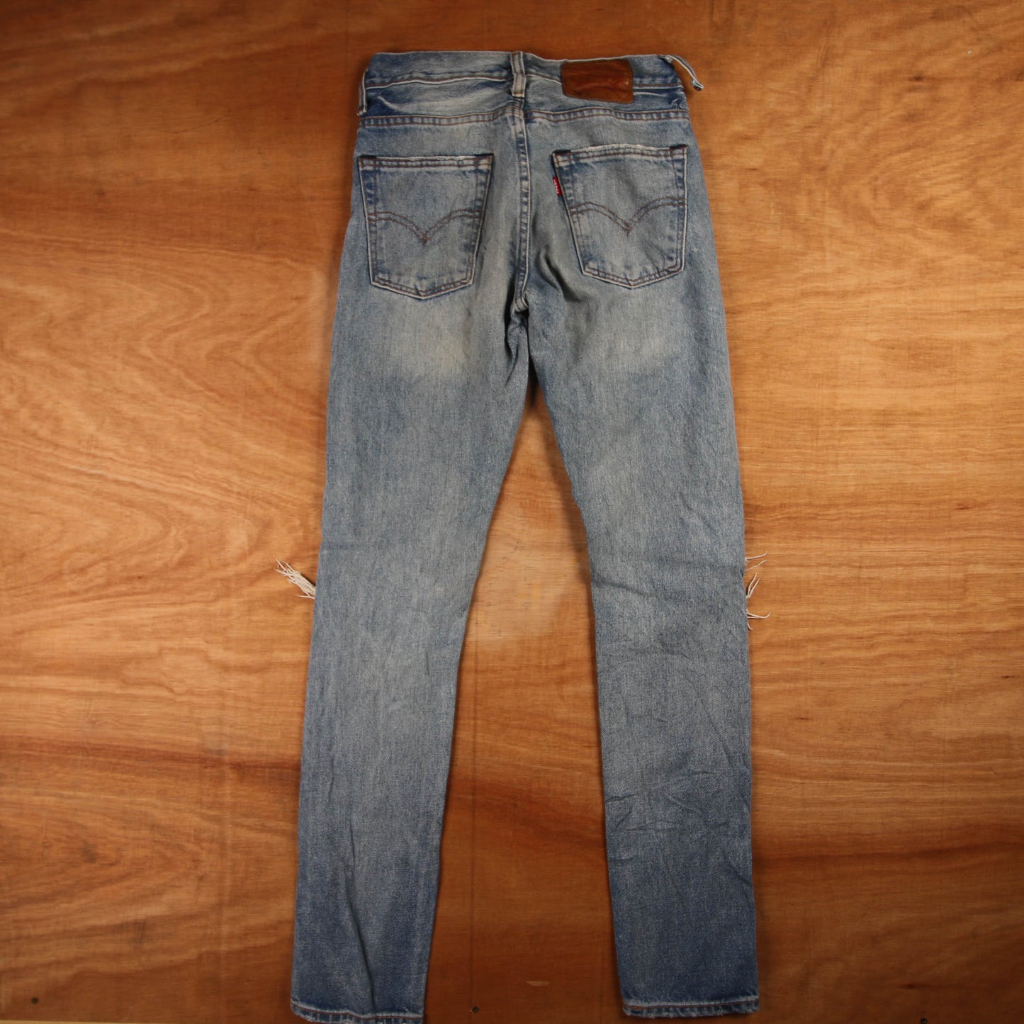 Levi's 505 Red Tab W28 L32 Straight Leg Regular Fit Blue Denim Jeans