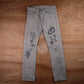 Levi's 513 Red Tab W32 L30 Straight Leg Slim Fit Beige Denim Jeans
