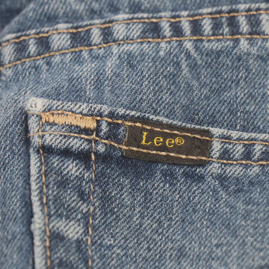 Lee W34 L28 Straight Leg Relaxed Fit Blue Denim Jeans