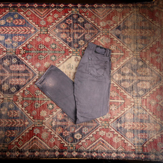 Levi's W30 L30 Straight Leg Regular Fit Grey Denim Jeans