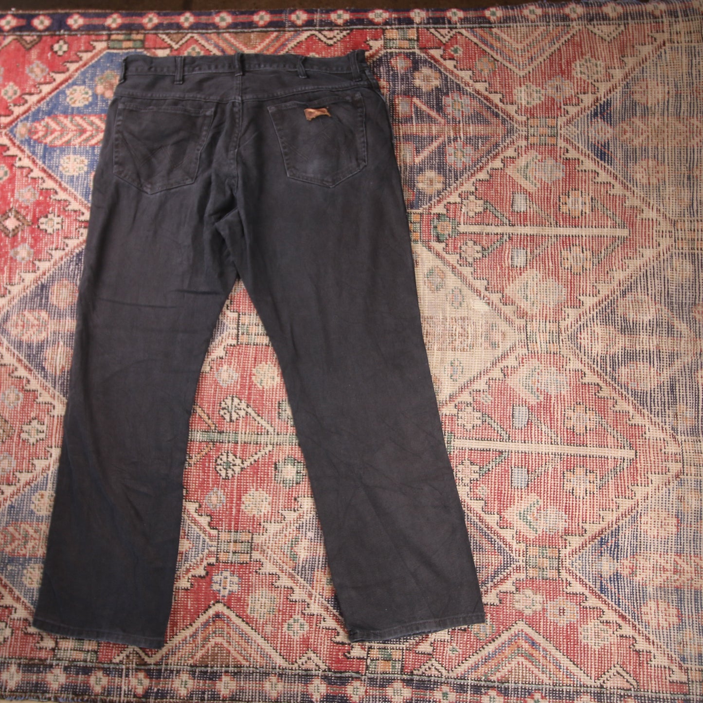 Wrangler W42 L29 Straight Leg Relaxed Fit Blue Denim Jeans
