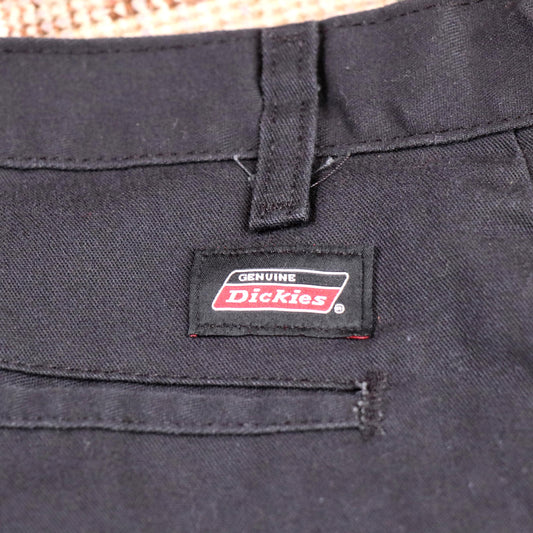 Dickies W40 L29 Straight Leg Black Cotton Blend Trousers
