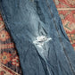 Lee W36 L31 Carpenter Classic Ripped Style Blue Denim Jeans