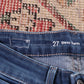 Levi's 711 Red Tab W26 L31 Bootcut Mid-Rise Blue Denim Jeans