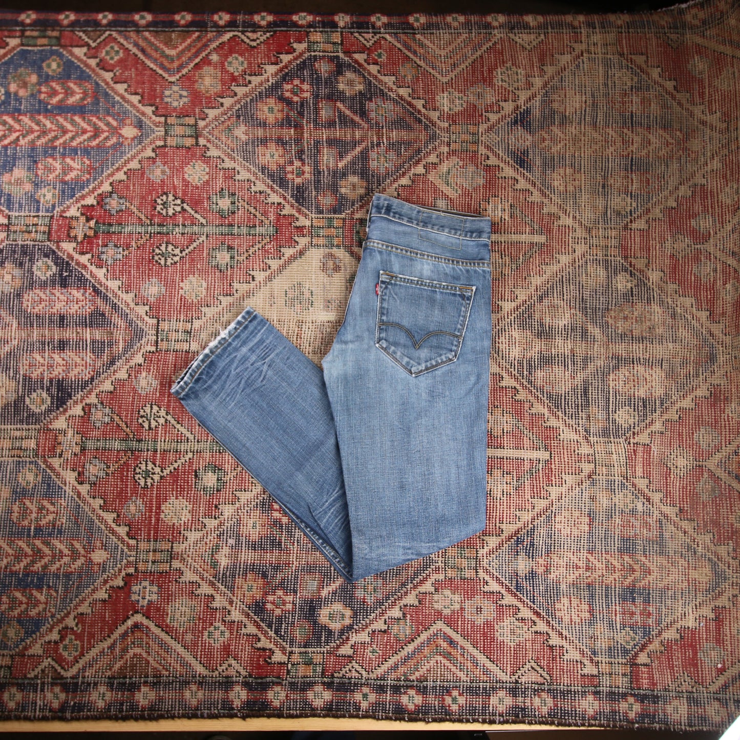 Levi's W32 L30 Straight Leg Blue Denim Jeans