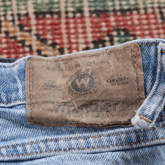 Wrangler W36 L31 Straight Leg Blue Denim Jeans