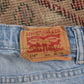 Levi's 514 W28 L30 Straight Leg Classic Ripped Style Blue Denim Jeans