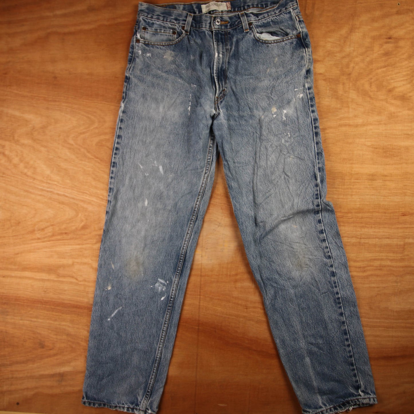 Levi's 550 Red Tab W36 L33 Tapered Leg Relaxed Fit Blue Denim Jeans
