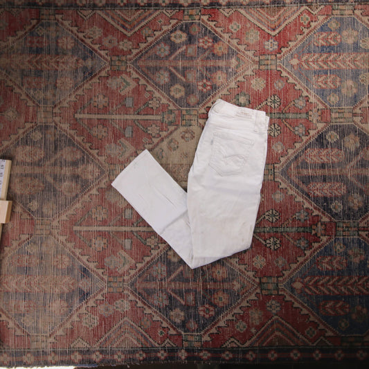 Levi's 513 W28 L27 Straight Leg Slim Fit White Denim Jeans