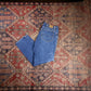 Lee W34 L28 Straight Leg Loose Fit Classic Ripped Style Blue Denim Jeans