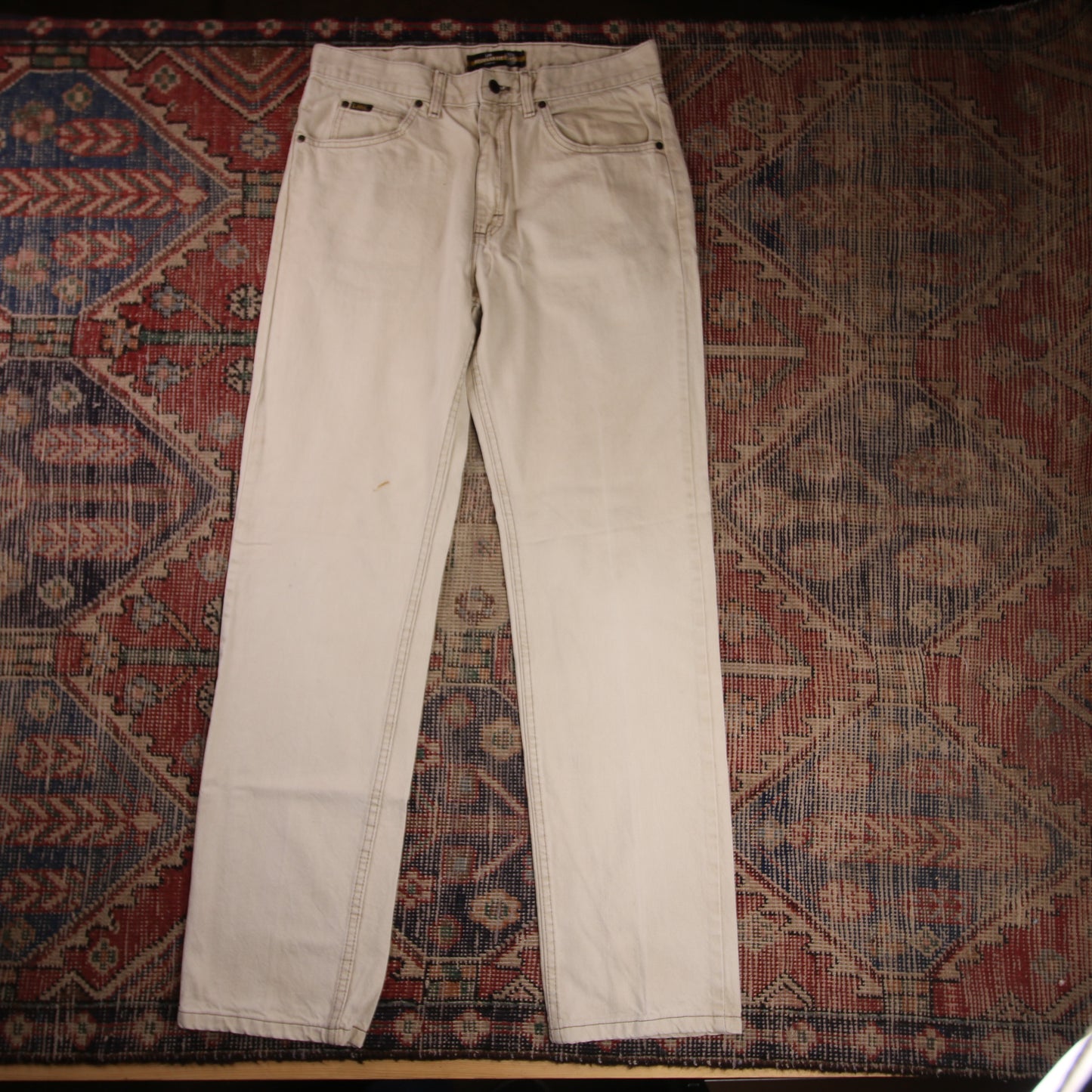 Lee W34 L33 Straight Leg Beige Denim Jeans
