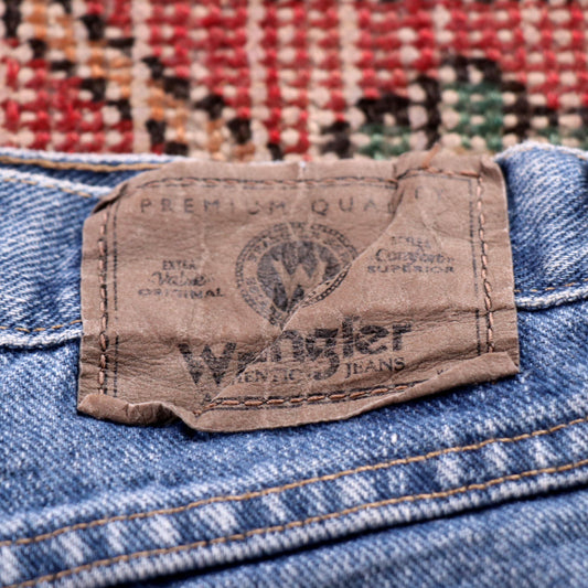Wrangler W32 L31 Straight Leg Blue Denim Jeans