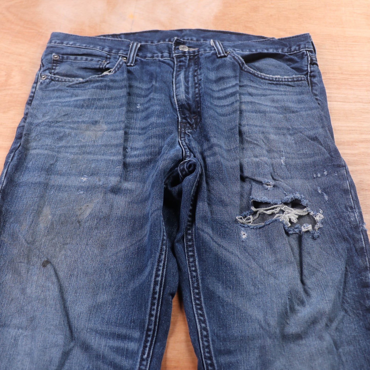 Levi's 505 Red Tab W36 L29 Straight Leg Regular Fit Blue Denim Jeans