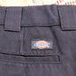 Dickies W34 L24 Straight Leg Slim Fit Black Cotton Blend Trousers