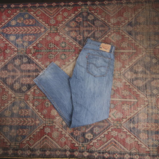 Levi's W36 L33 Straight Leg Blue Denim Jeans