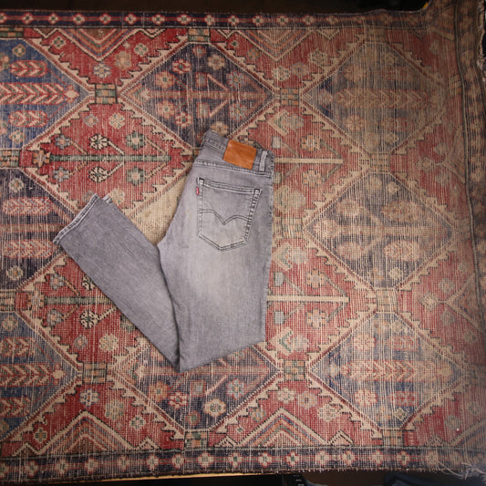 Levi's 512 W30 L30 Tapered Leg Slim Fit Grey Denim Jeans