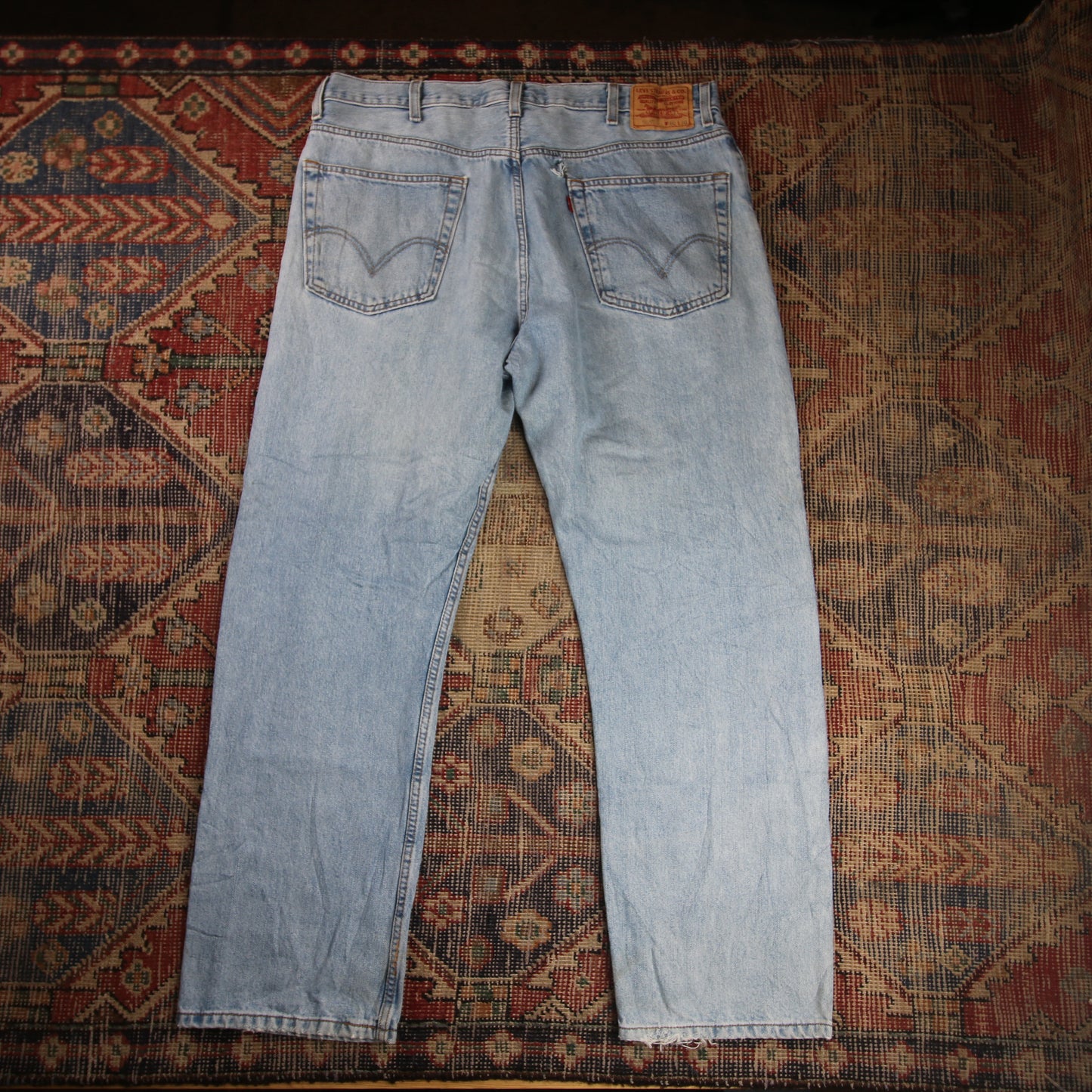 Levi's 505 W40 L30 Straight Leg Regular Fit Blue Denim Jeans