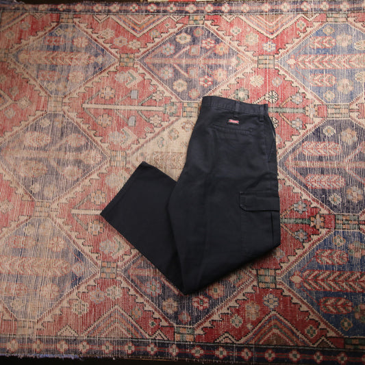 Dickies W36 L27 Cargo Black Cotton Blend Trousers