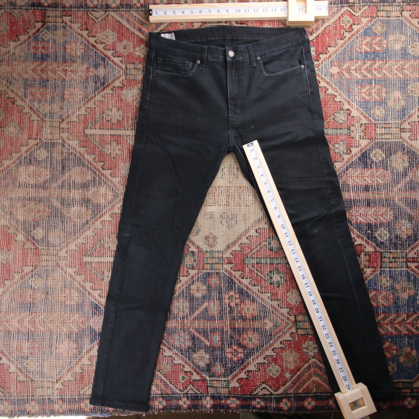Levi's Red Tab W30 L31 Slim Straight Leg Jeans Black Denim Jeans