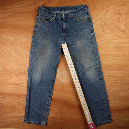 Levi's 550 Red Tab W34 L30 Tapered Leg Relaxed Fit Blue Denim Jeans