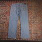 Lee W38 L30 Straight Leg Relaxed Fit Distressed Style Blue Denim Jeans