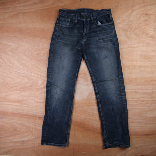 Levi's 505 Red Tab W30 L29 Straight Leg Regular Fit Blue Denim Jeans