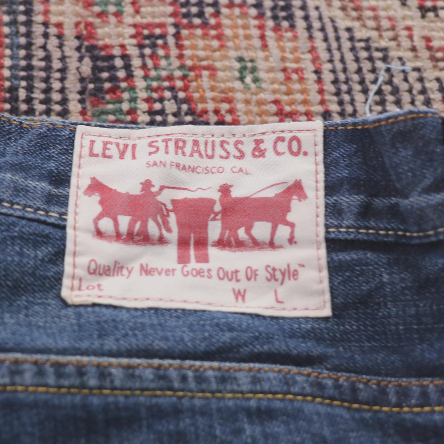 Levi's W34 L28 Straight Leg Blue Denim Jeans