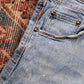 Wrangler W30 L29 Straight Leg Relaxed Fit Classic Ripped Style Blue Denim Jeans