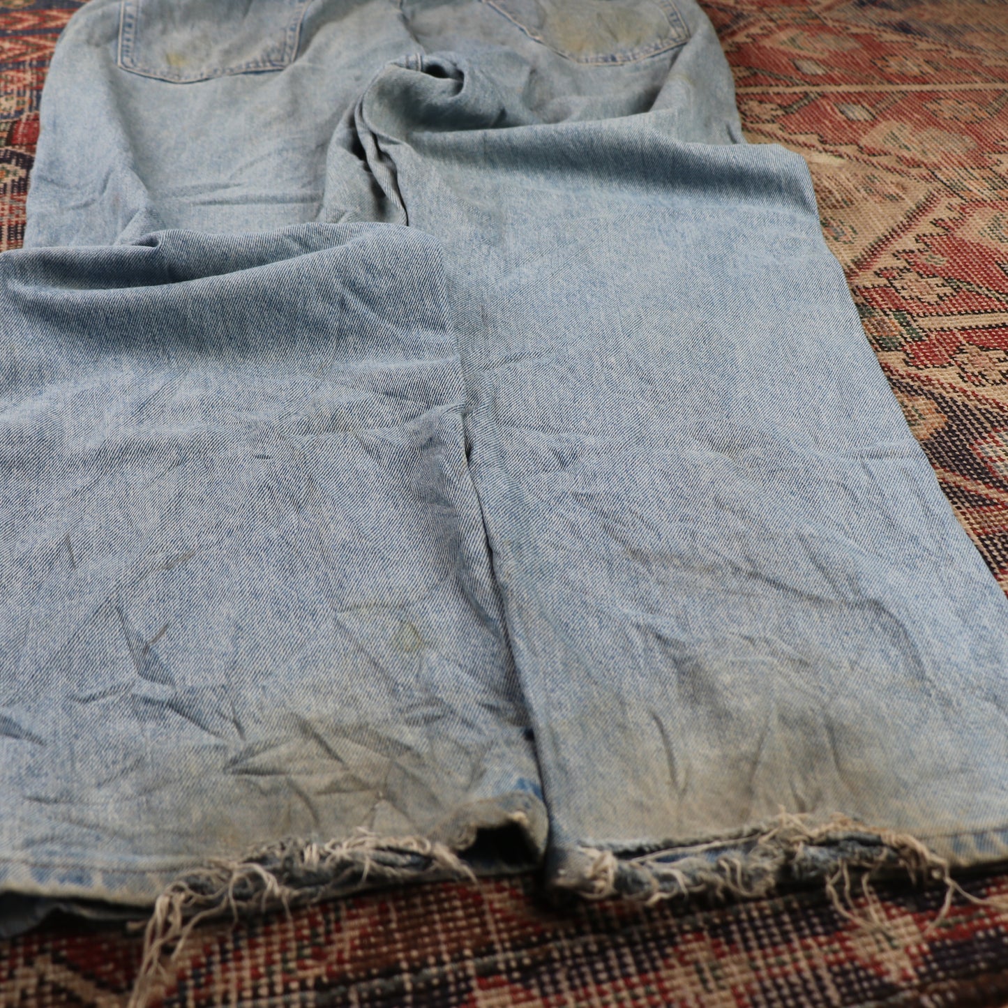 Wrangler W42 L30 Straight Leg Relaxed Fit Blue Denim Jeans