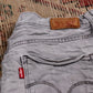 Levi's 312 W30 L33 Skinny Grey Denim Jeans
