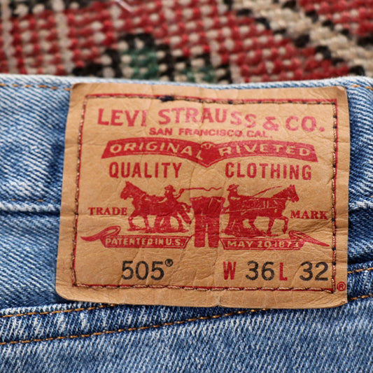 Levi's 505 W30 L31 Straight Leg Regular Fit Blue Denim Jeans