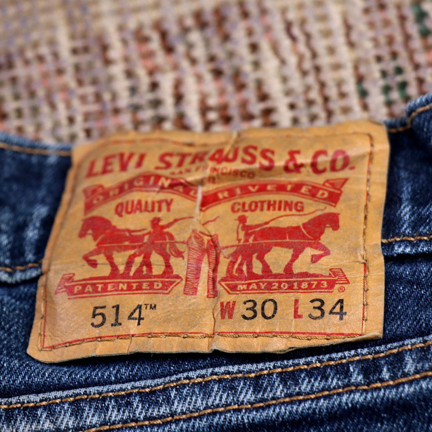 Levi's 514 W30 L33 Straight Leg Blue Denim Jeans
