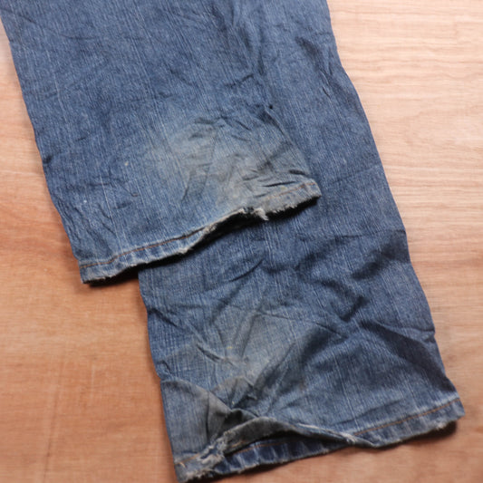 Levi's 550 Red Tab W34 L32 Tapered Leg Relaxed Fit Blue Denim Jeans