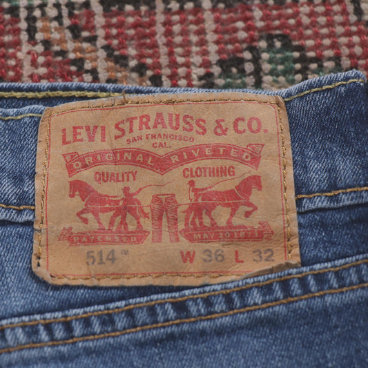 Levi's 514 W34 L31 Straight Leg Blue Denim Jeans