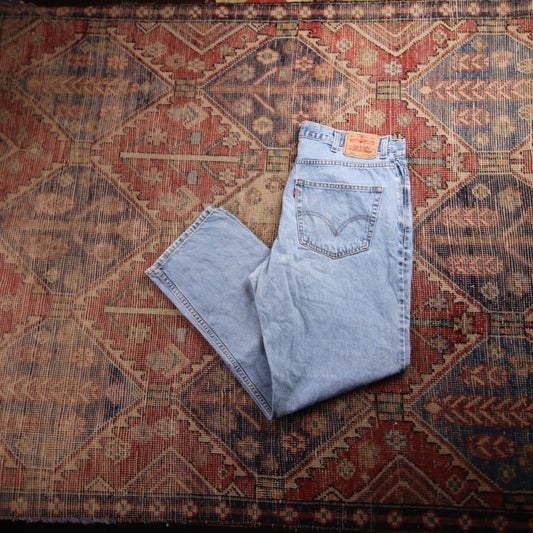 Levi's 550 W36 L30 Tapered Leg Relaxed Fit Blue Denim Jeans