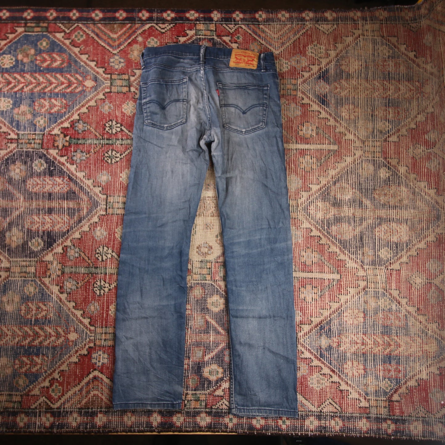 Levi's 513 W30 L30 Straight Leg Slim Fit Classic Ripped Style Blue Denim Jeans