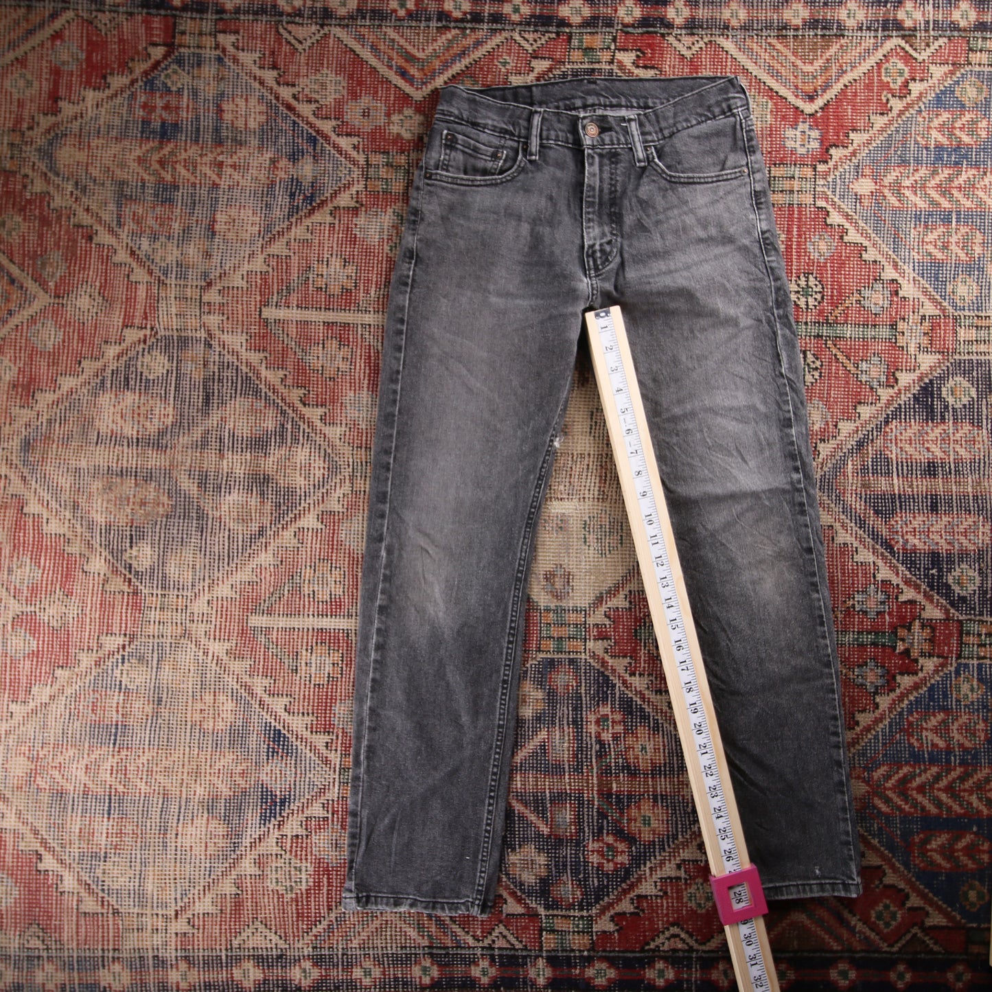 Levi's 505 Red Tab W30 L28 Straight Leg Regular Fit Grey Denim Jeans
