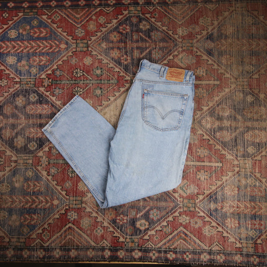 Levi's 550 W40 L31 Tapered Leg Relaxed Fit Blue Denim Jeans