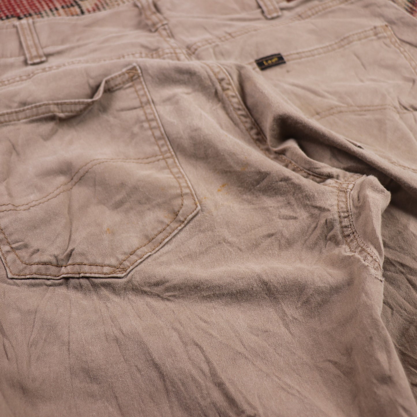 Lee W30 L32 Straight Leg Regular Fit Beige Denim Trousers