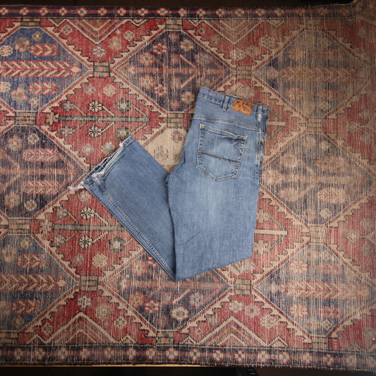 Lee W36 L30 Bootcut Relaxed Fit Classic Ripped Style Blue Denim Jeans