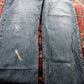 Wrangler W34 L34 Straight Leg Classic Ripped Style Blue Denim Jeans
