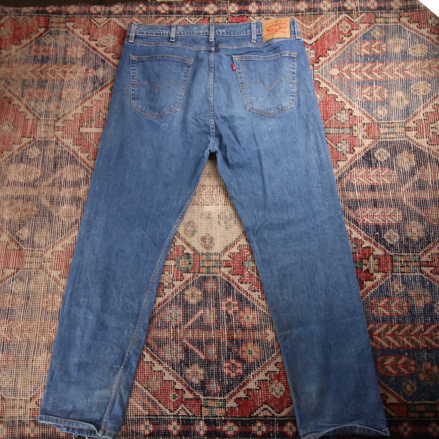 Levi's 505 W40 L30 Straight Leg Regular Fit Blue Denim Jeans