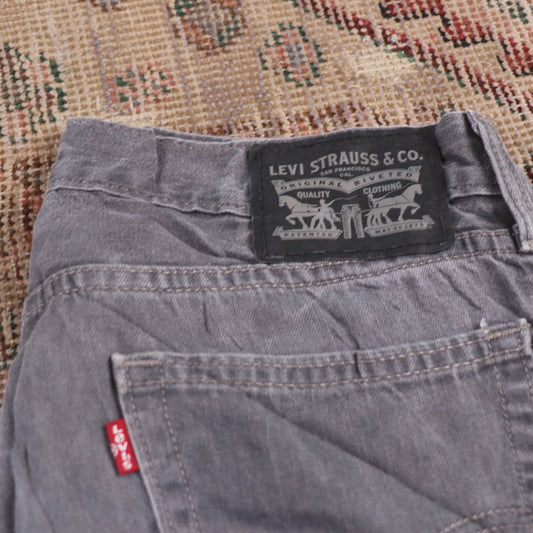 Levi's W32 L32 Straight Leg Black Denim Jeans