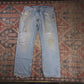 Levi's 569 W36 L30 Straight Leg Loose Fit Classic Ripped Style Blue Denim Jeans