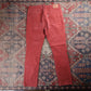 Levi's W32 L30 Mid Rise Skinny Fit Red Denim Jeans