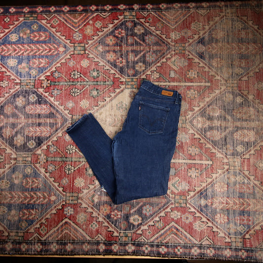 Levi's W30 L30 Jegging Classic Ripped Style Blue Denim Jeans